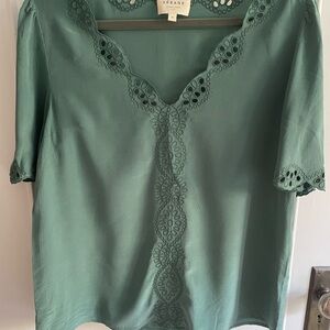 Teal Lace Sezane Women's Blouse